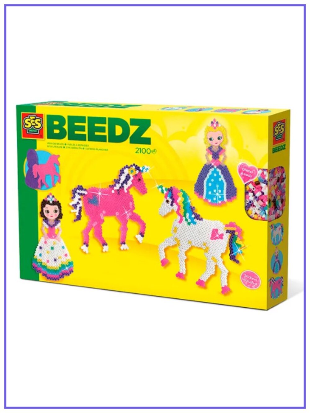 SES Iron on Beads - Unicorns and Princesses 2100 Pcs For Age 5+ New In Box